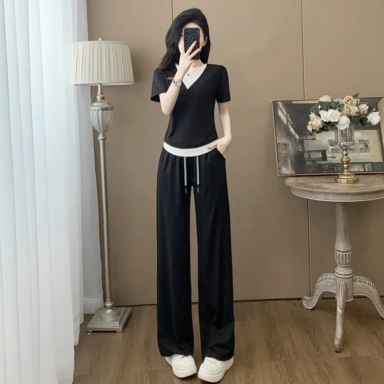 运动套装女2025新款夏装搭配一整套炸街减龄洋气显瘦气质两件套