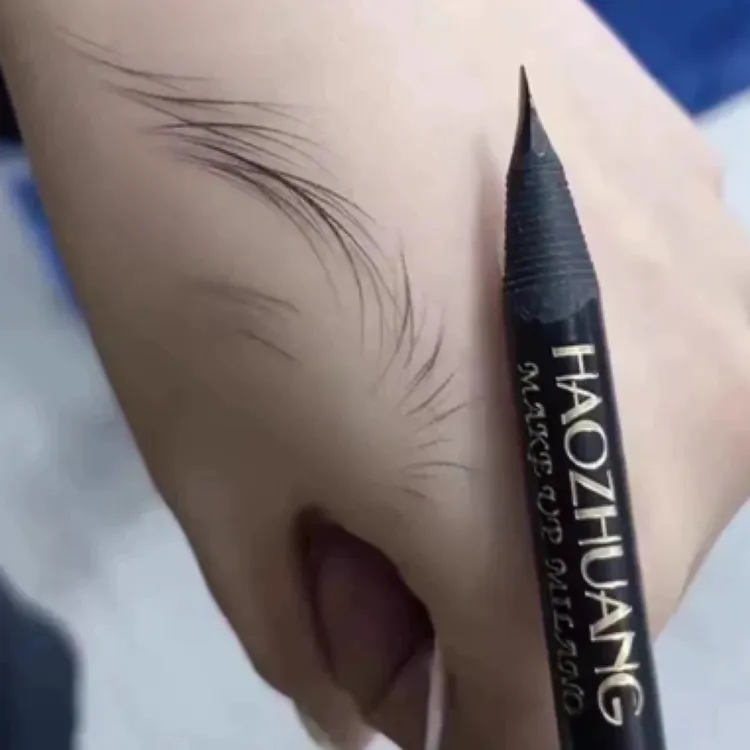 化妆师专用硬芯拉线眉笔防水持久不脱色打造野生眉效果