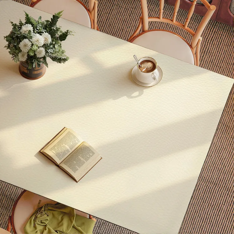 【店铺推荐】纯色桌垫长方形餐桌面保护垫茶几台垫防水防油皮革桌布