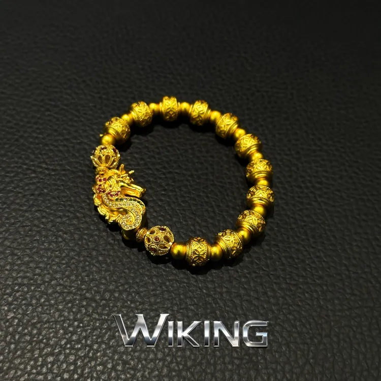 纯铜锆石手链 王大嘴原创 “缤纷骏马”马年限定镀金转运珠手链A563