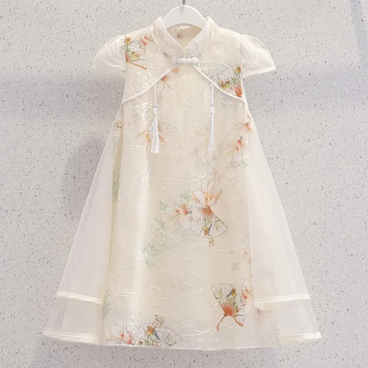 女童汉服连衣裙夏季新款洋气儿童国风旗袍裙子中式公主裙夏装