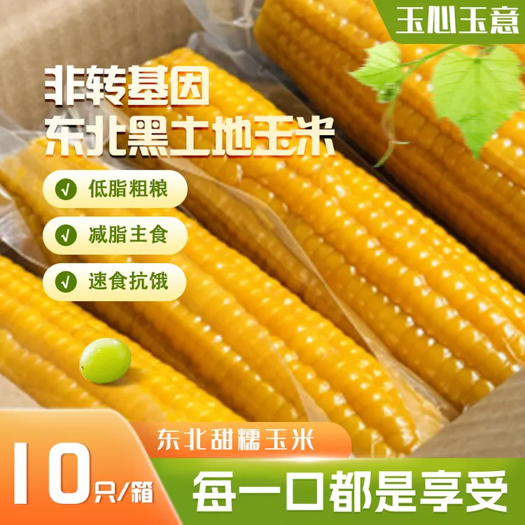玉心玉意玉心玉意东北黄香糯玉米软糯香甜黄金糯10根整箱A