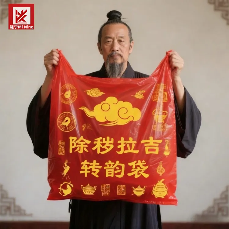 红色垃圾袋大号扔旧衣服旧衣处理专用红色袋子除秽拉吉袋转运袋