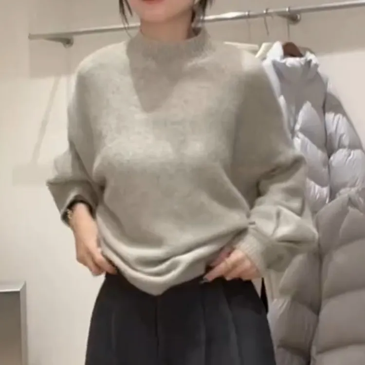 新款圆领针织毛针织衫极简百搭LK2508060