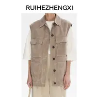 RUIHEZHENGXI | 瑞和正熙 进口肯尼亚高奢羊反绒BC老钱风皮衣马甲