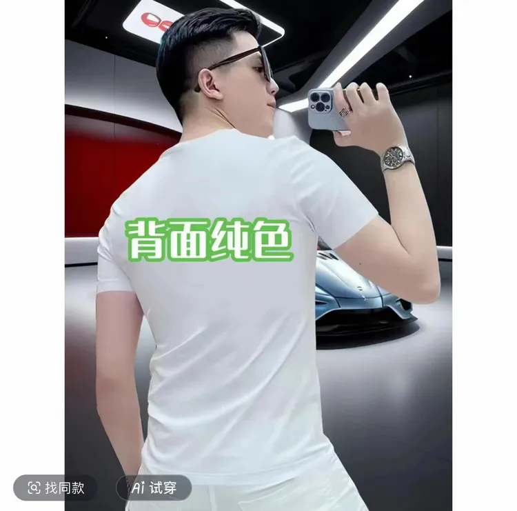 新款夏季短袖T恤男圆领宽松透气情侣潮牌百搭纯棉透气运动上衣潮