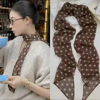 【正版尺寸188*25】法式百搭复古长条丝巾女士新款配饰系脖飘带领巾