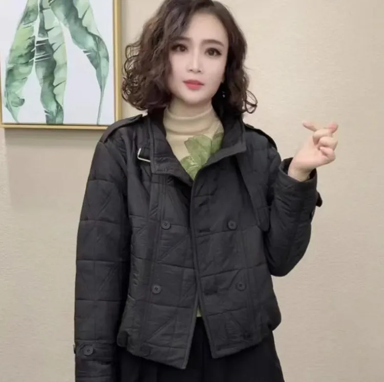 秋冬季新款网红韩版时尚洋气立领棉衣显瘦百搭短款保暖棉服外套女