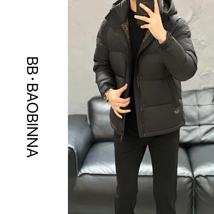 小野· 男装 | "鸭绒系列" 高订轻奢时尚百搭连帽款羽绒服9697