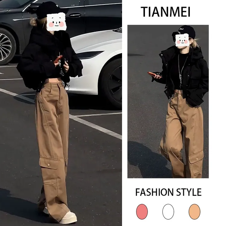 2025秋冬季新款设计感轻熟风时尚百搭短外套棉服休闲阔腿裤两件套