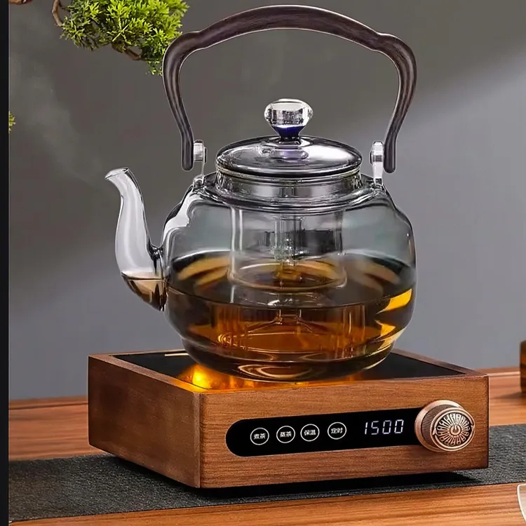 简造实木1500W电陶炉➕烧水壶星空四代壶1200毫升套组茶壶煮茶器
