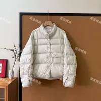 喜樂  2025【新国标90白鸭绒】立领短款泡芙单排扣简约羽绒服外套女