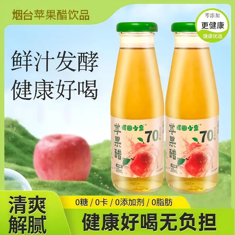 町园小果发酵型苹果醋饮料烟台苹果0添加白砂糖0脂肪0香精0防腐