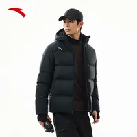 安踏面包羽绒服丨鸭绒短款立领羽绒服男新款冬季保暖防泼水外套