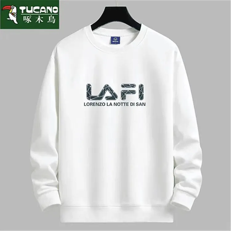 啄木鸟（TUCANO）男士卫衣潮牌宽松套头加绒无帽打底衫男大码秋冬