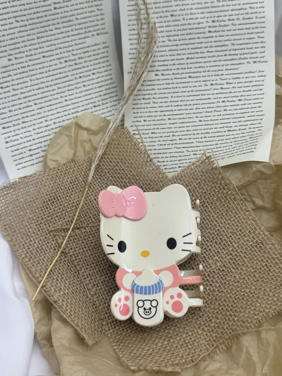 新款Hello Kitty草本醋酸鲨鱼夹发饰发卡甜美可爱卡通百搭风