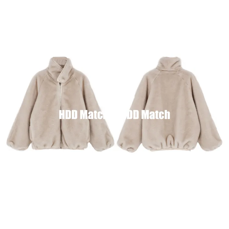 HDD- "奶茶伴侣"  女款定制轻奢双面穿毛毛外套 Y1068