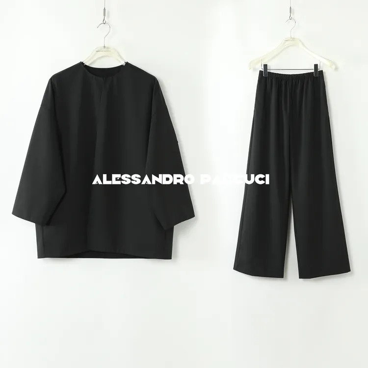 AP洛哥43031UX/43158KC【乌墨】精纺绵羊毛黑色时尚休闲外套/长裤