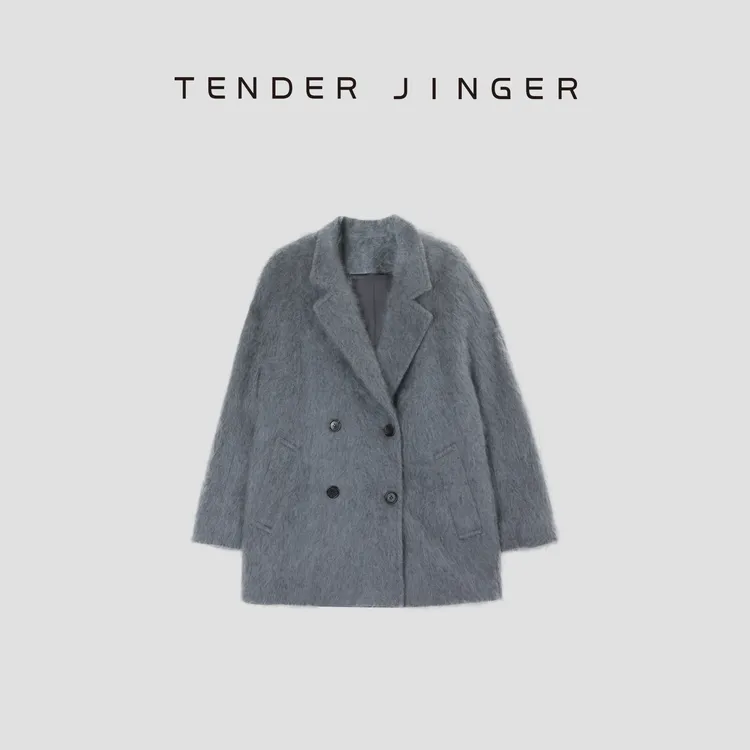 【限量轻奢】拉毛绒感羊绒混纺大衣外套T54CCH360C