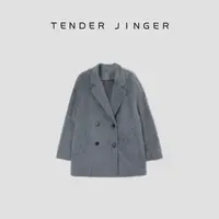 Tender Jinger【限量轻奢】拉毛绒感羊绒混纺大衣外套T54CCH360C