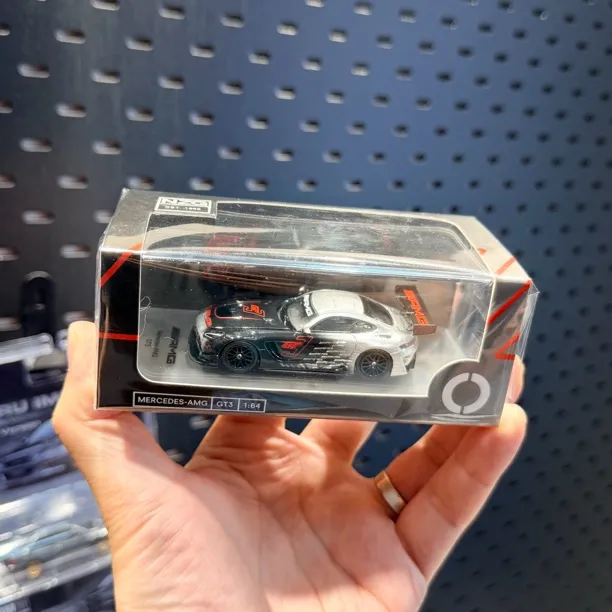 [安妮现货]KILOworks 1:64 奔驰 AMG GT3 银黑双拼色 汽车模型