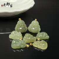 【老郑家】18k金和田玉佛公吊坠 1612 多样性发一件 约21*21*5mm
