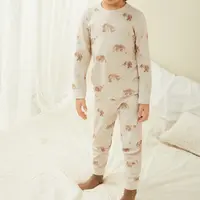 【云朵小葵】女童秋季新款满印休闲圆领家居服套装
