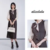 [alicelulu]秋季穿搭高级感衬衫+半身裙两件套S2144830U