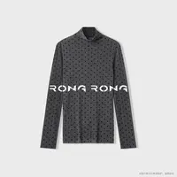溶溶【波点星梦】RONGRONG 高领法式复古撞色波点长袖打底衫CW836