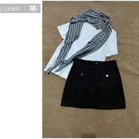 chen·陳秋冬高腰  灯芯绒  A字半身短裙