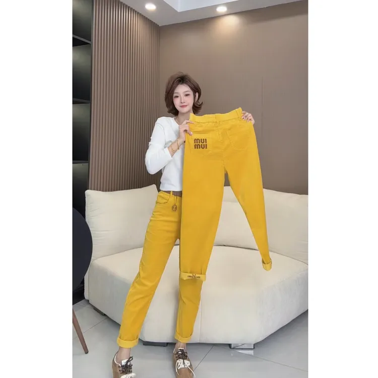 秋季新款灯芯绒条绒休闲裤女裤宽松百搭时尚减龄显瘦高腰