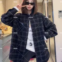 『婷老板』新款、口袋小标百搭格子衬衫719-56