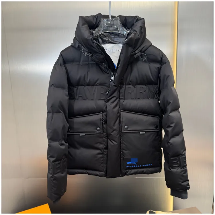 【巴黎90白鸭绒高端羽绒服】男冬季2025新款厚款保暖连帽外套 F722