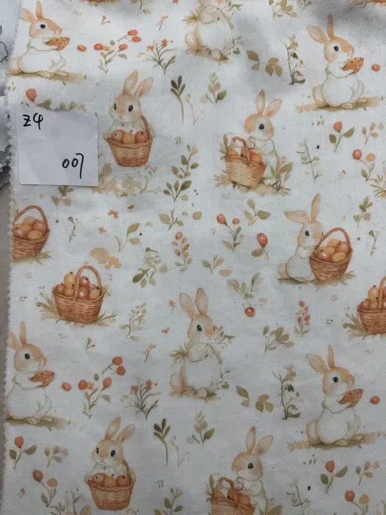 竹纤维平纹亲肤卡通宠物主题宝宝服饰睡裙婴儿手工布料儿童婴幼儿