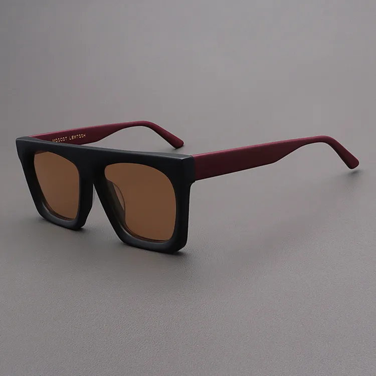 MOSCOT LEMTOSH眼镜女复古磨砂粗厚黑框板材太阳镜偏光茶色墨镜男