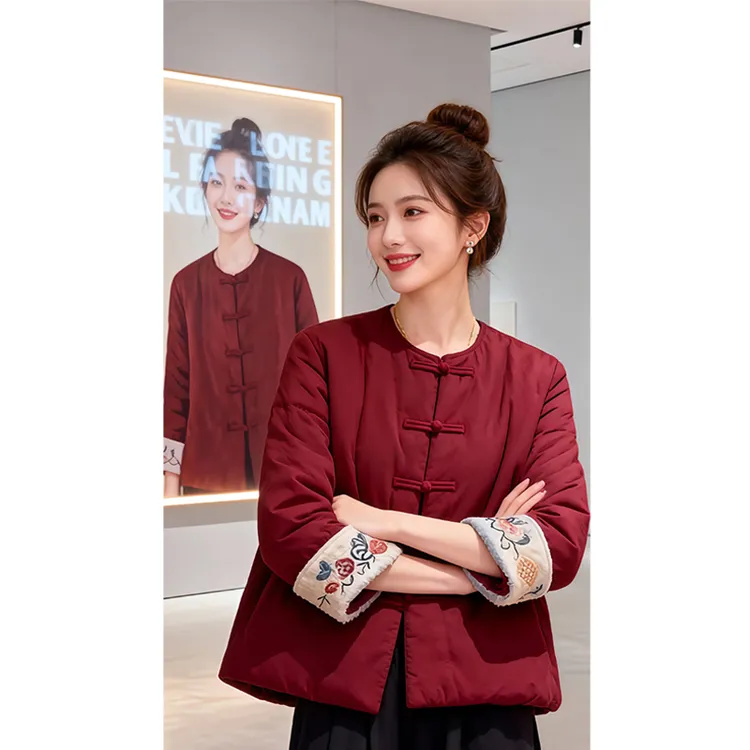 日系慵懒风气质宽松常规款外套女士2026秋冬新款常规保暖时尚棉服