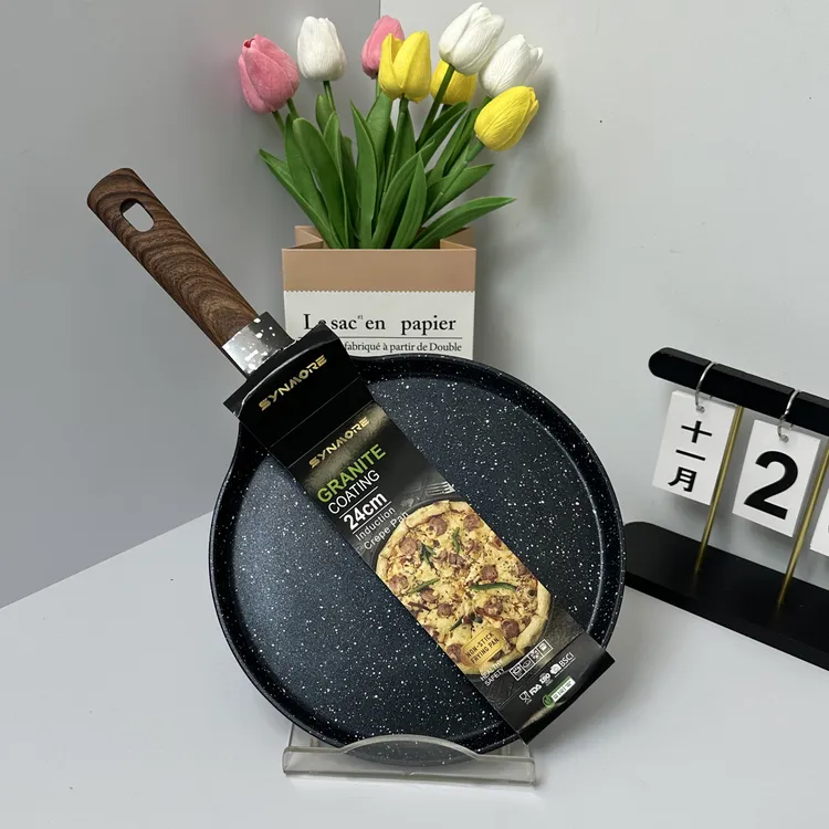 （新疆仓）德国品质双层麦饭石平底锅不粘披萨锅烘焙早餐煎锅耐用