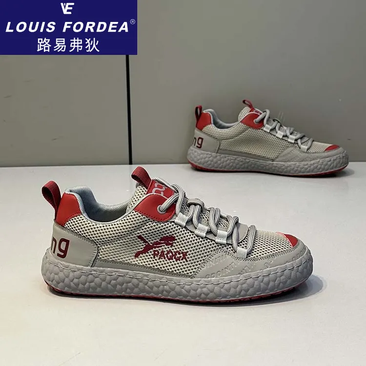 Louis Fordea/路易弗狄网面透气运动鞋潮流百搭休闲鞋子轻奢男鞋