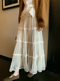 半身裙女2025秋季新款拼接蛋糕裙浪漫超仙高级感大裙摆半身裙女
