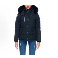 【蓝色多多专属】MOOSE KNUCKLES小剪刀 3Q系列 FW21 合身连帽含羽绒服 J (蓝色）