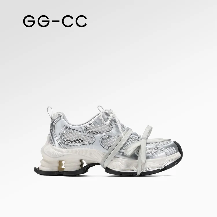 【林允同款】GG-CC星河粒子2025年新款潮流做旧机能厚底老爹鞋9778
