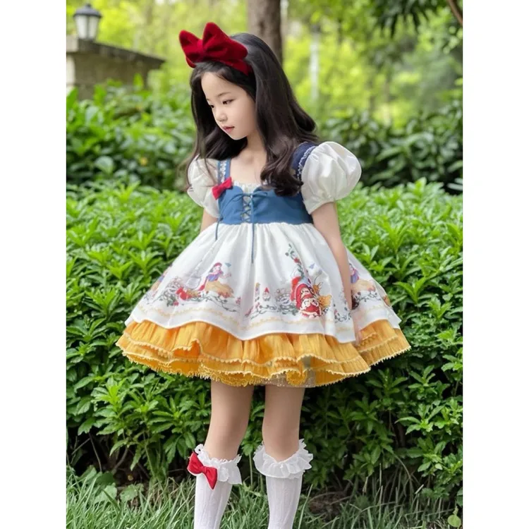 女童白雪公主裙夏装新款女宝宝洛丽塔洋气连衣裙六一礼服裙6Y227