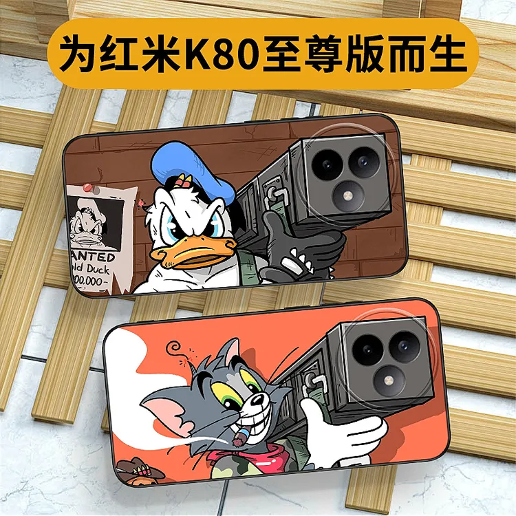 火箭筒马里奥适用红米k80至尊版手机壳新款红米k80pro简约