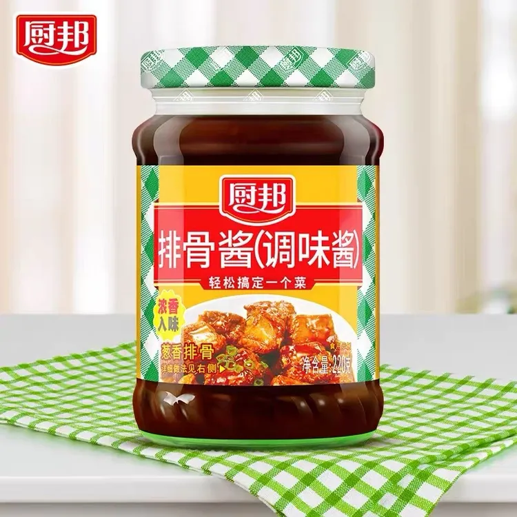 【清仓】厨邦排骨酱调味酱220g腌制烧烤爆炒焖煮红烧排骨家用佐料