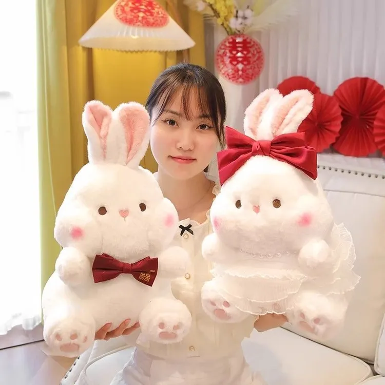 结婚一对娃娃情侣款可爱毛绒玩具公仔压床娃娃婚庆新人新婚礼物女