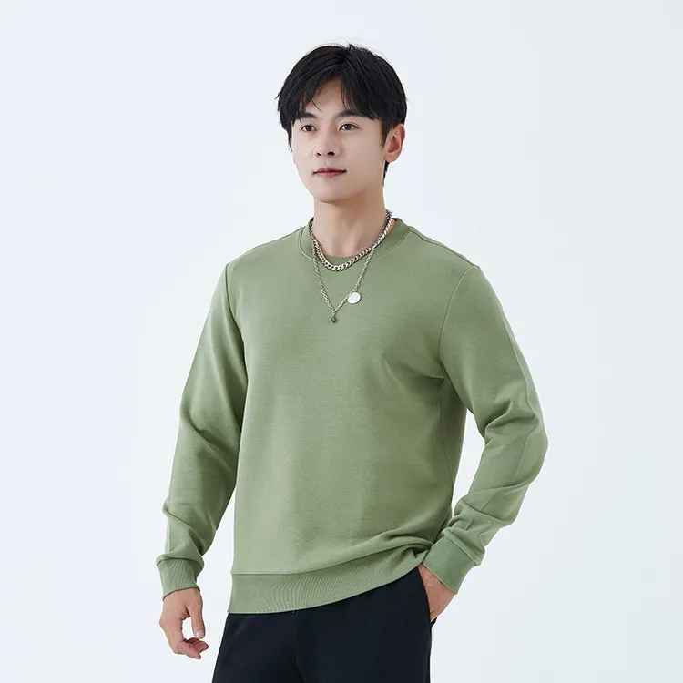 空气层卫衣男春秋冬季运动休闲套头圆领长袖简约百搭上衣打底衫男