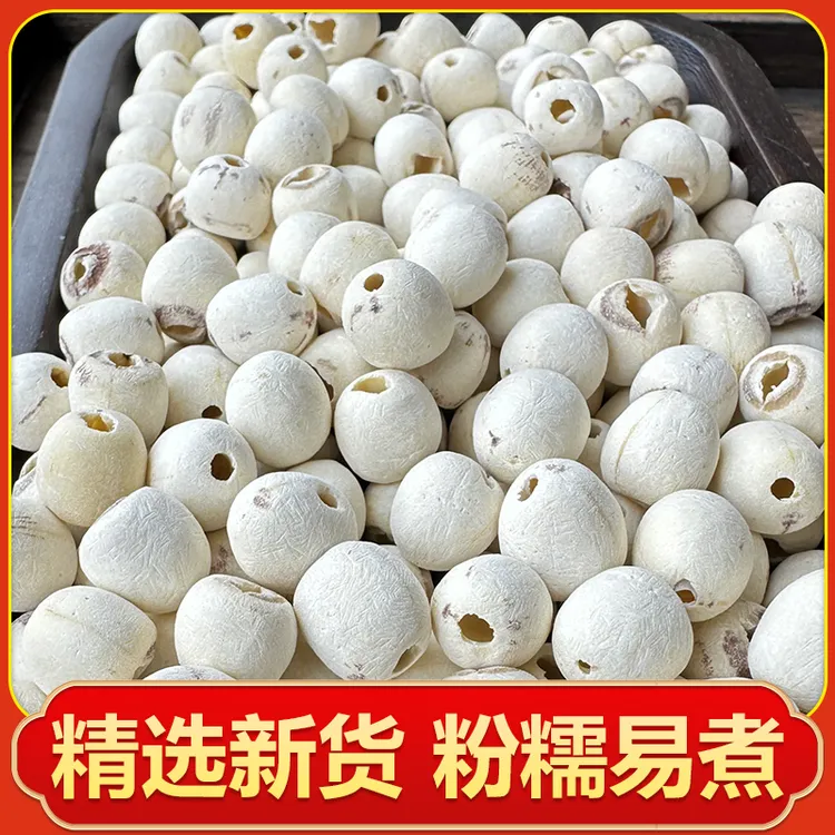 【精筛精选】大颗粒磨皮去芯白莲子 莲子干货 湖北特产500g