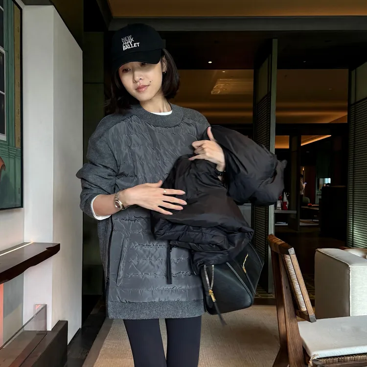 DE Mincollection羽绒针织衫/男女同款机能风两面穿套头外套56167