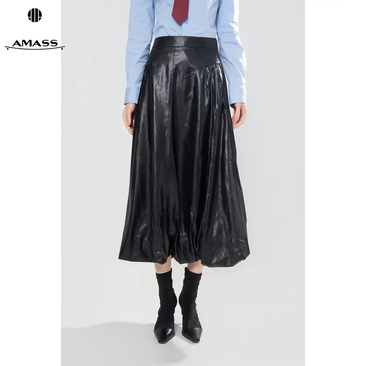 AMASS/阿玛施早春新款时尚气质复古法式中腰轻熟风半身裙女520055