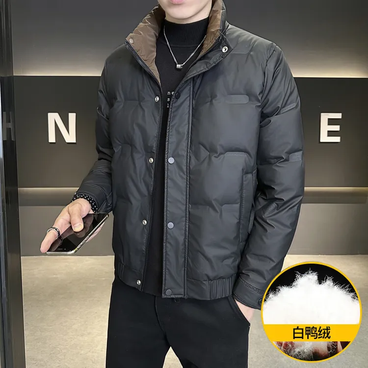 【白鸭绒高品质立领羽绒服】冬季鸭绒简约休闲帅气保暖加厚百搭外套